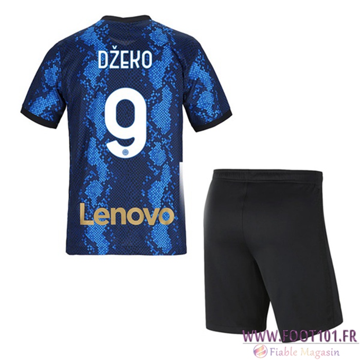 Maillot de Foot Inter Milan (DZEKO 9) Enfant Domicile 2021/2022