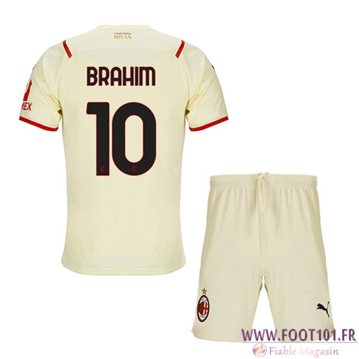 Maillot de Foot AC Milan (BRAHIM 10) Enfant Exterieur 2021/2022