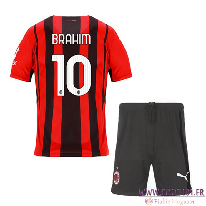 Maillot de Foot AC Milan (BRAHIM 10) Enfant Domicile 2021/2022