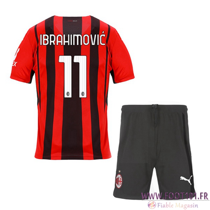 Maillot de Foot AC Milan (IBRAHIMOVIC 11) Enfant Domicile 2021/2022
