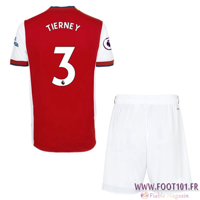 Maillot de Foot FC Arsenal (Kieran Tierney 3) Enfant Domicile 2021/2022