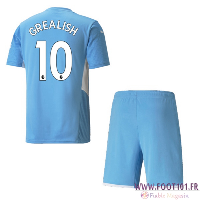 Maillot de Foot Manchester City (GREALISH 10) Enfant Domicile 2021/2022
