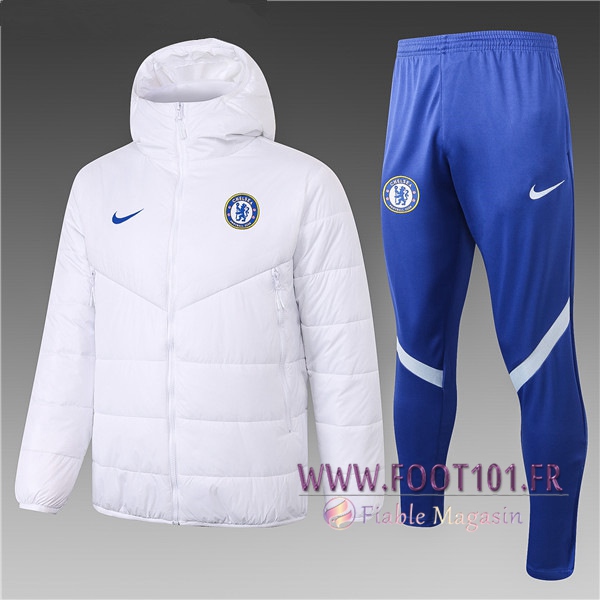 Doudoune Du Foot FC Chelsea Blanc + Pantalon 2020/2021