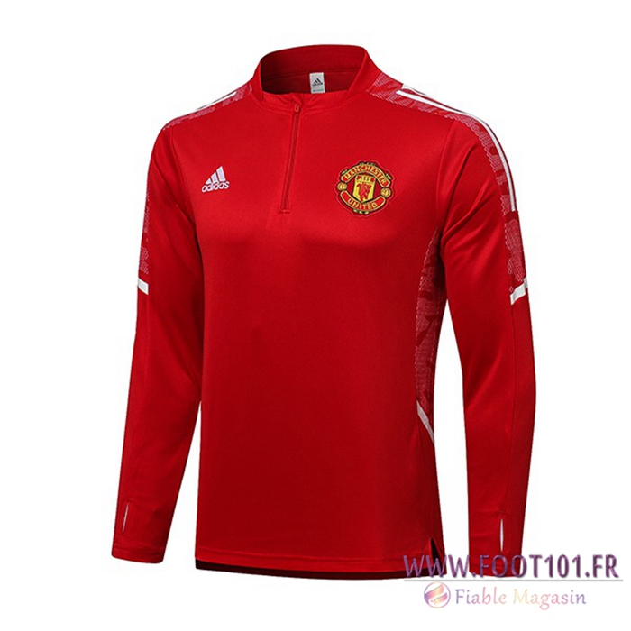 Sweatshirt Training Manchester United Rouge/Blanc 2021/2022