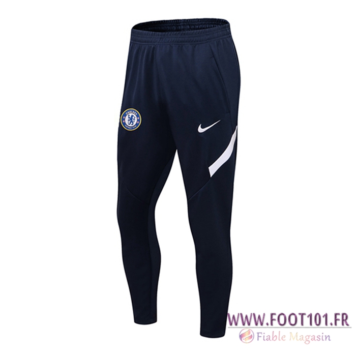 Training Pantalon Foot FC Chelsea Bleu Marin/Blanc 2021/2022