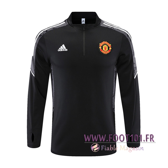 Sweatshirt Training Manchester United Noir/Blanc 2021/2022