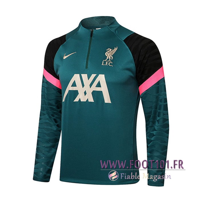 Sweatshirt Training FC Liverpool Vert/Noir 2021/2022