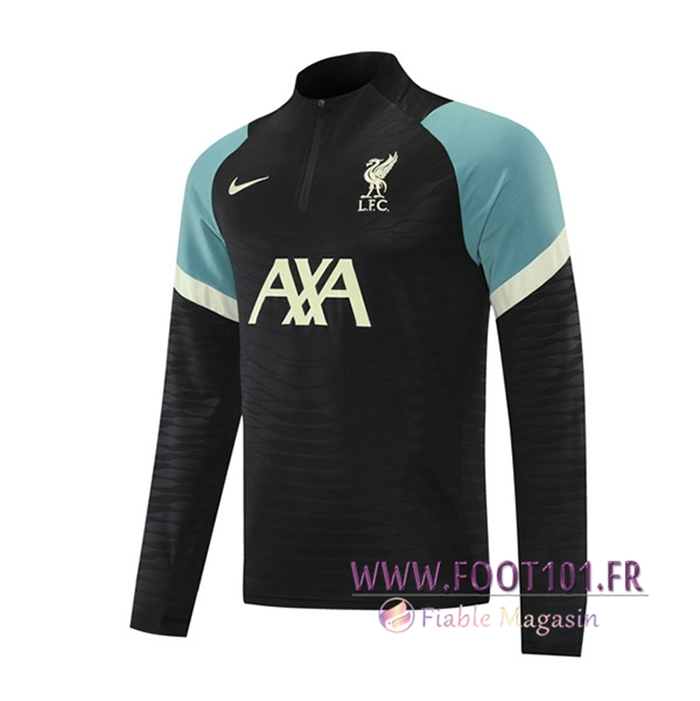 Sweatshirt Training FC Liverpool Noir/Vert 2021/2022