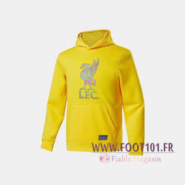 Training Sweatshirt Capuche FC Liverpool Jaune 2020/2021
