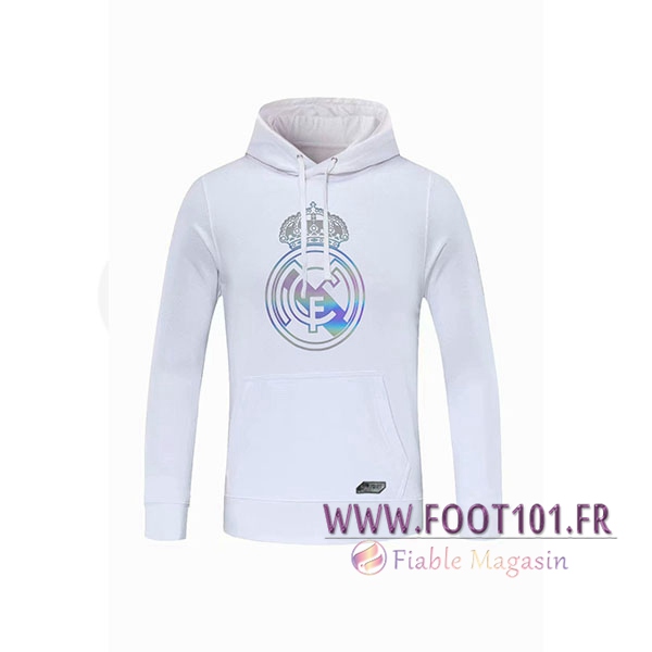 Training Sweatshirt Capuche Real Madrid Blanc 2020/2021