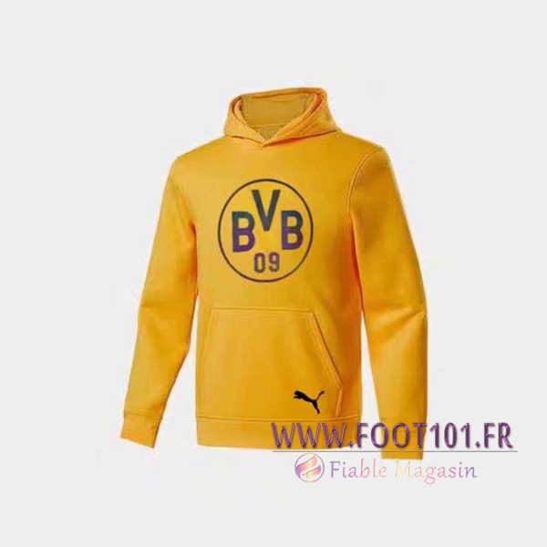 Training Sweatshirt Capuche Dortmund BVB Jaune 2020/2021