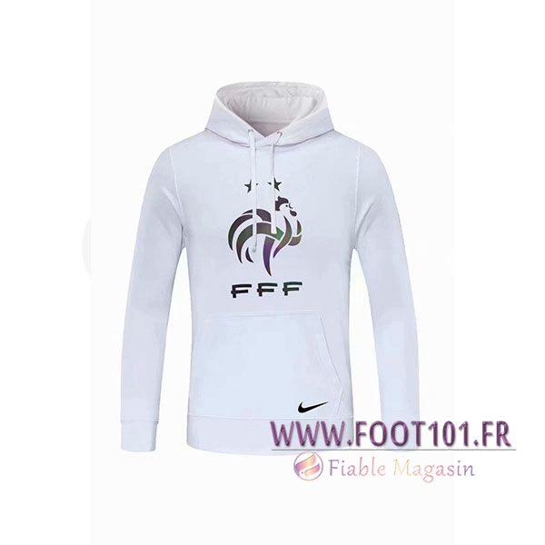 Training Sweatshirt Capuche France Blanc 2020/2021