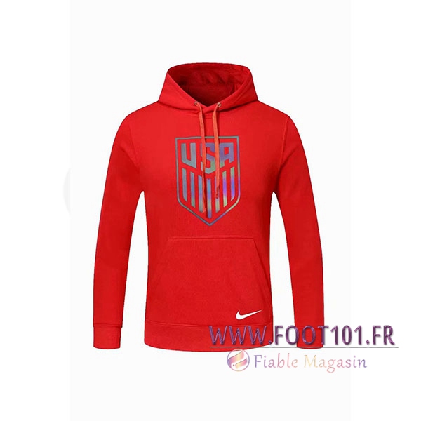Training Sweatshirt Capuche Etats-Unis Rouge 2020/2021