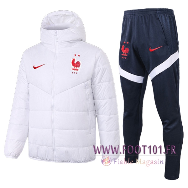 Doudoune De Foot France + Pantalon Blanc 2020/2021