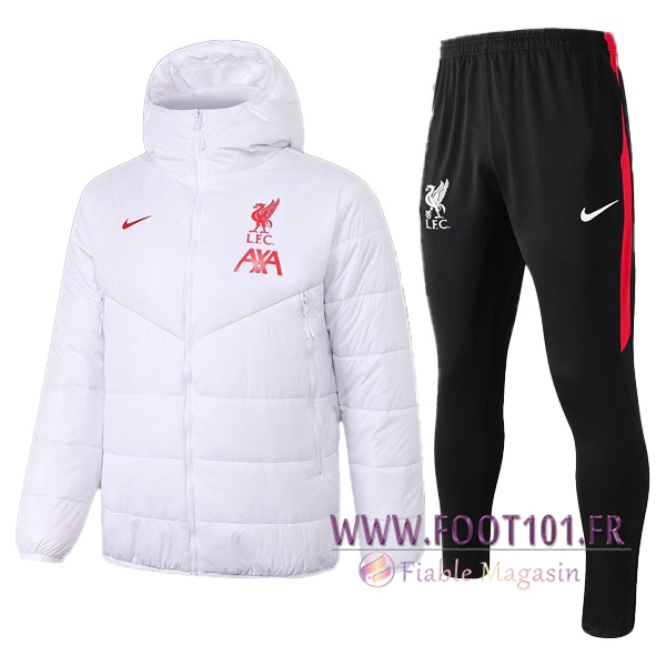 Doudoune De Foot FC Liverpool + Pantalon Blanc 2020/2021