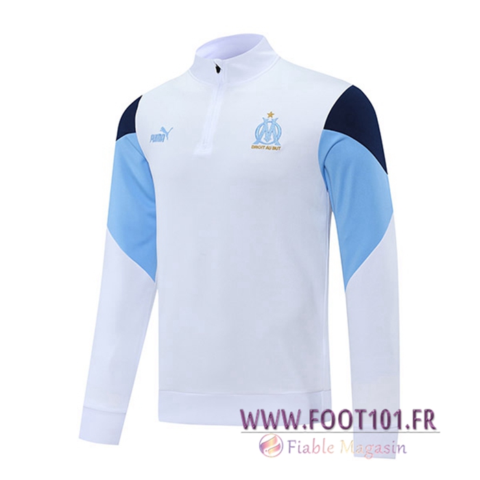 Sweatshirt Training Marseille OM Noir/Blanc/Bleu 2021/2022