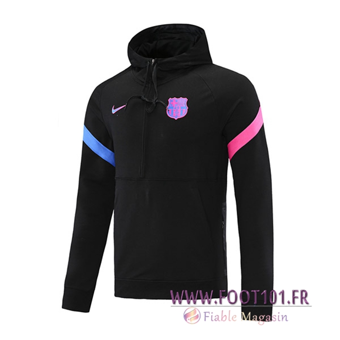 Sweatshirt Training Capuche FC Barcelone Noir/Rouge/Bleu 2021/2022