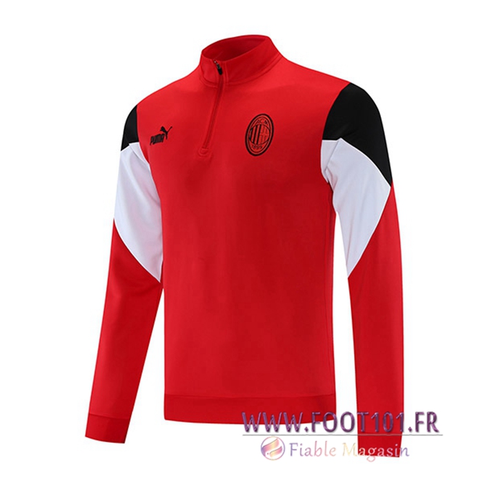 Sweatshirt Training AC Milan Noir/Blanc/Rouge 2021/2022