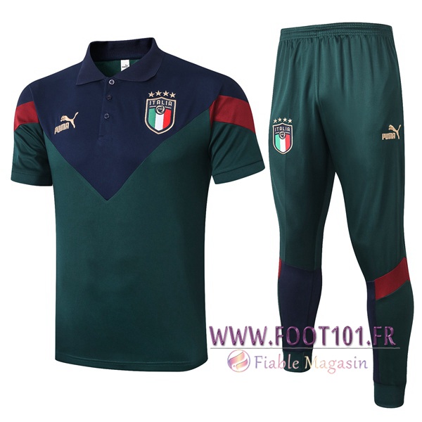 Ensemble Polo Italie + Pantalon Vert 2020/2021