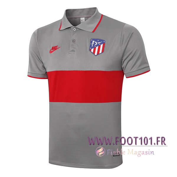 Polo Foot Atletico Madrid Gris Rouge 2020/2021