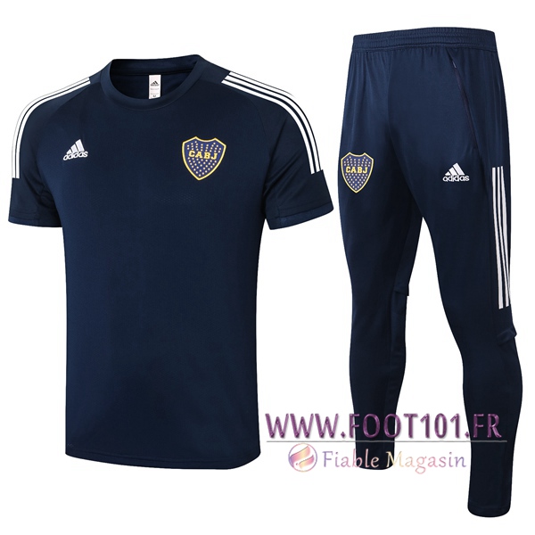 Training T-Shirts Boca Juniors + Pantalon Bleu Royal 2020/2021