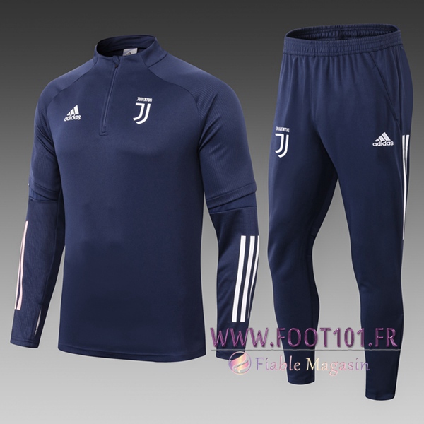 Nouveau Survetement de Foot Juventus Enfant Bleu Royal 2020/2021
