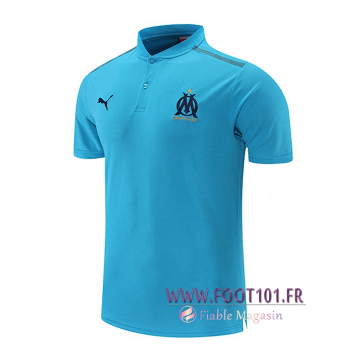 Polo Foot Marseille OM Gris/Bleu 2021/2022