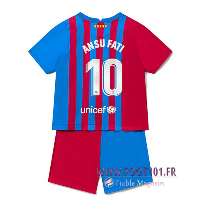 Maillot de Foot FC Barcelone (Ansu Fati 10) Enfant Domicile 2021/2022