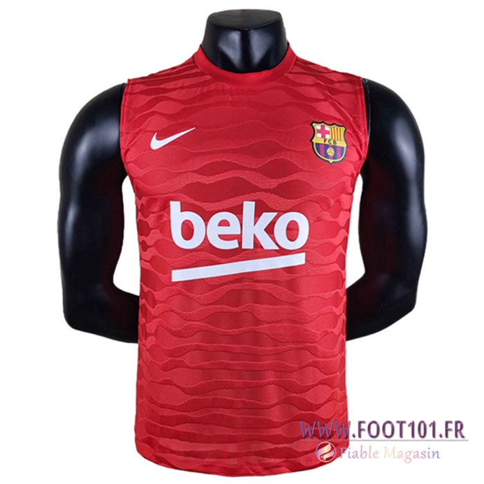 Training Sans Manches FC Barcelone Rouge 2022/2023
