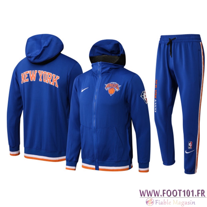 Ensemble Survetement de Foot New York Knicks Bleu 2022
