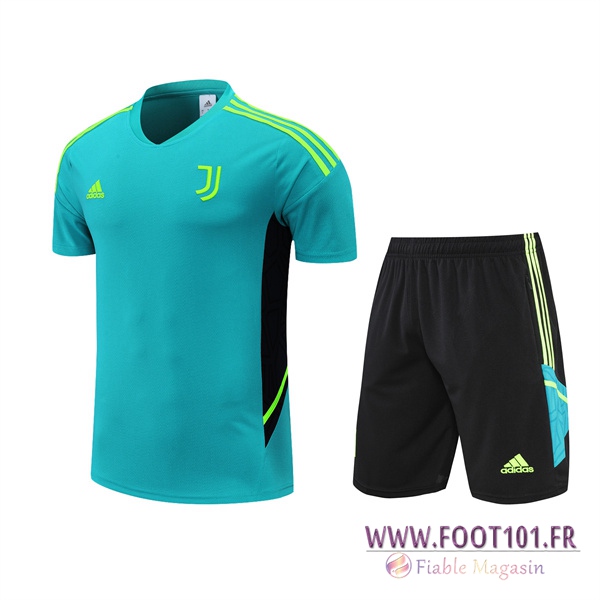 Ensemble Training T-Shirts +Shorts Juventus Vert 2022/2023