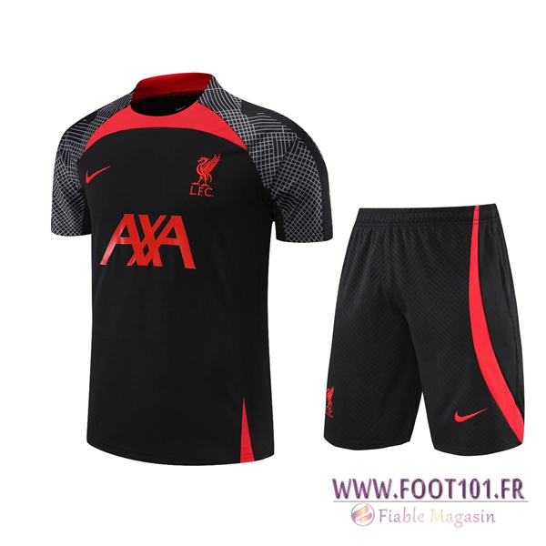 Ensemble Training T-Shirts +Shorts FC Liverpool Noir 2022/2023