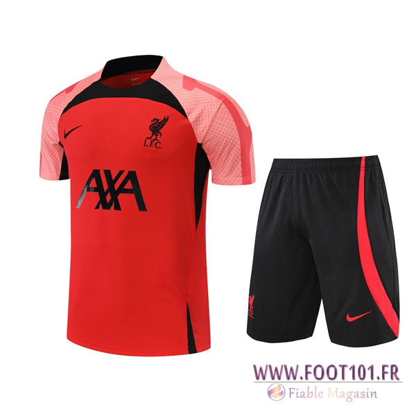 Ensemble Training T-Shirts +Shorts FC Liverpool Rouge 2022/2023