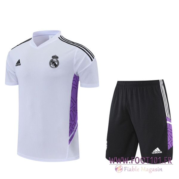 Ensemble Training T-Shirts +Shorts Real Madrid Noir 2022/2023