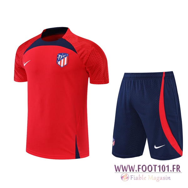 Ensemble Training T-Shirts +Shorts Atletico Madrid Rouge 2022/2023