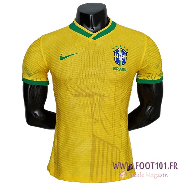 Maillot Equipe Foot Bresil Player Version Classic Jaune 2022/2023