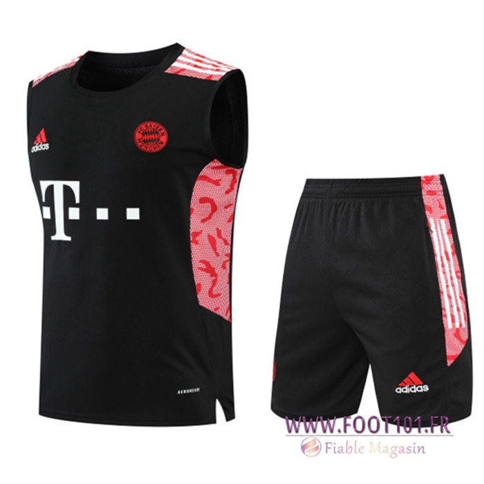 Training Sans Manches + Short Bayern Munich Noir 2022/2023