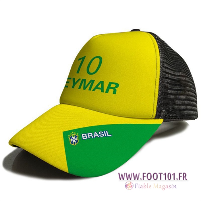 Casquette de Foot Neymar 10 Jaune/Vert 2023
