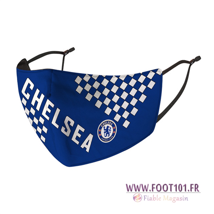 Nouveau Masques Foot FC Chelsea Bleu/Blanc Reutilisable