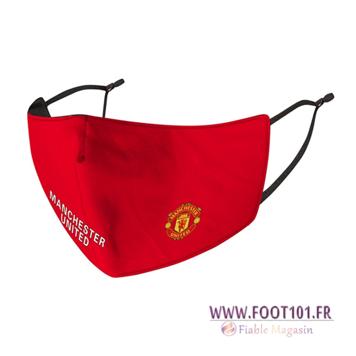 Nouveau Masques Foot Manchester United Rouge Reutilisable