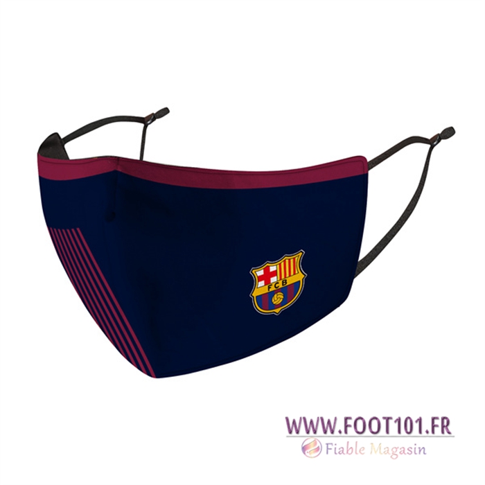 Nouveau Masques Foot FC Barcelone Bleu Marin Reutilisable
