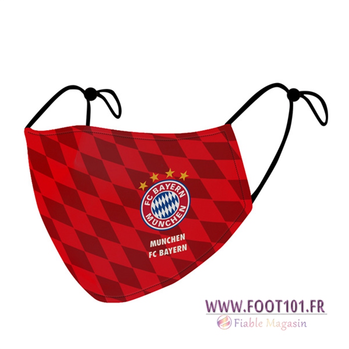 Nouveau Masques Foot Bayern Munich Rouge Reutilisable