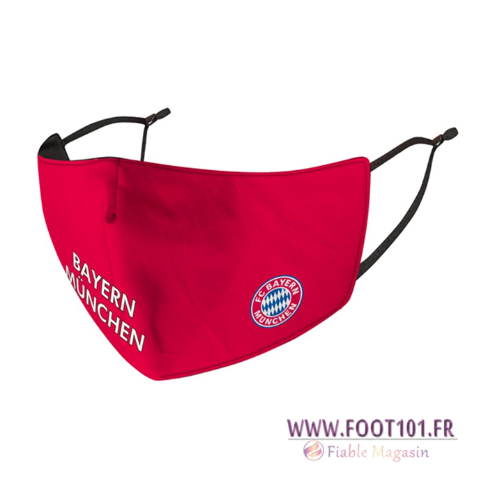 Nouveau Masques Foot Bayern Munich Rouge Reutilisable -02
