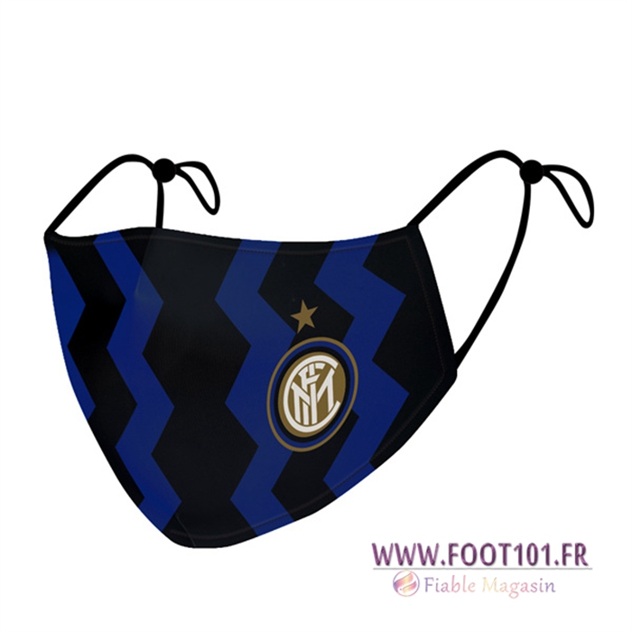 Nouveau Masques Foot Inter Milan Noir/Bleu Reutilisable