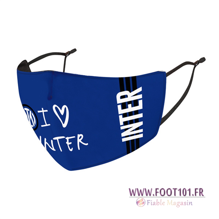 Nouveau Masques Foot Inter Milan Bleu Reutilisable