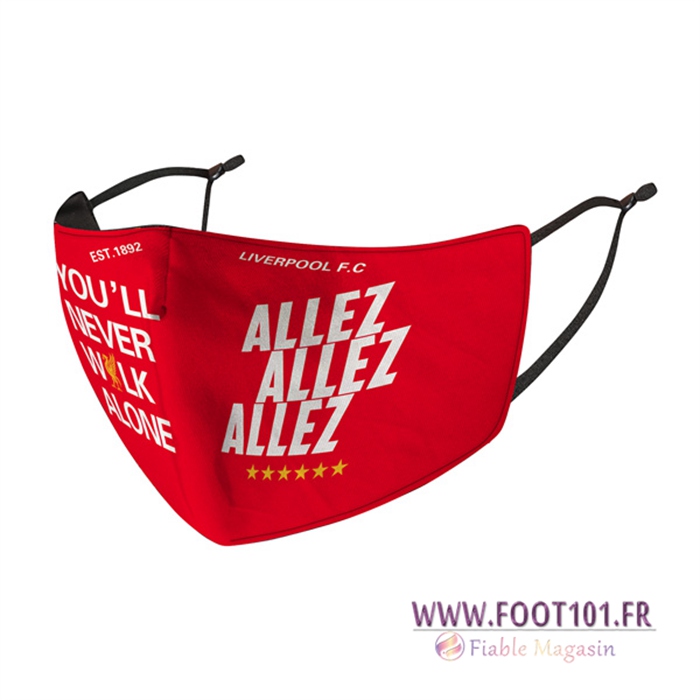 Nouveau Masques Foot FC Liverpool Rouge Reutilisable