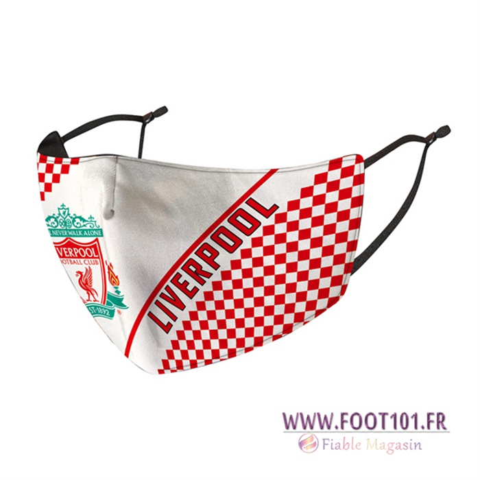 Nouveau Masques Foot FC Liverpool Rouge/Blanc Reutilisable