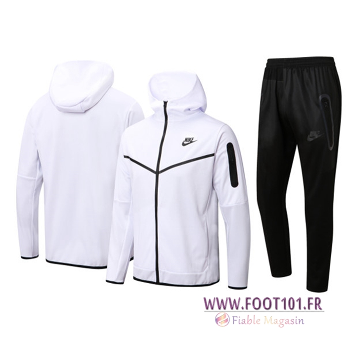 Ensemble Veste A Capuche Survetement Foot Nike Blanc 2022/2023