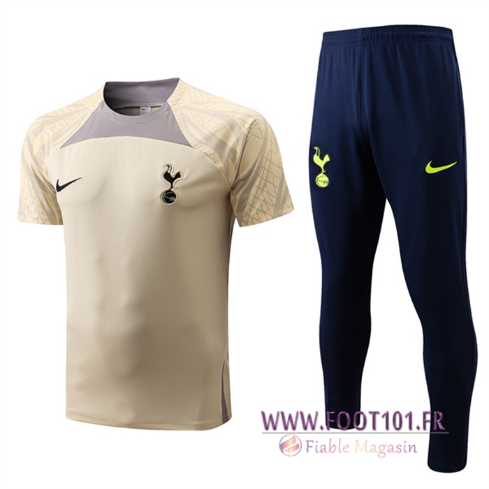 Ensemble Training T-Shirts Tottenham Hotspur + Pantalon Jaune 2022/2023