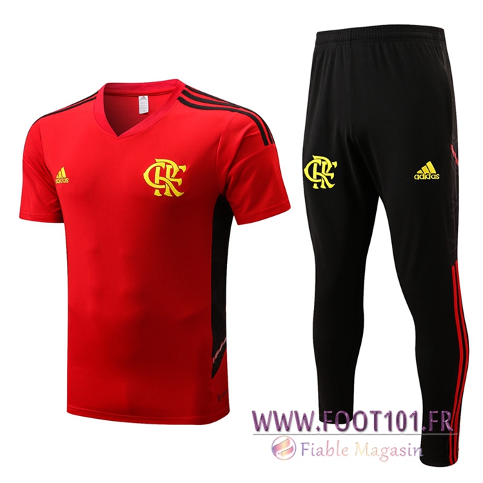 Ensemble Training T-Shirts + Pantalon Flamengo Rouge 2022/2023